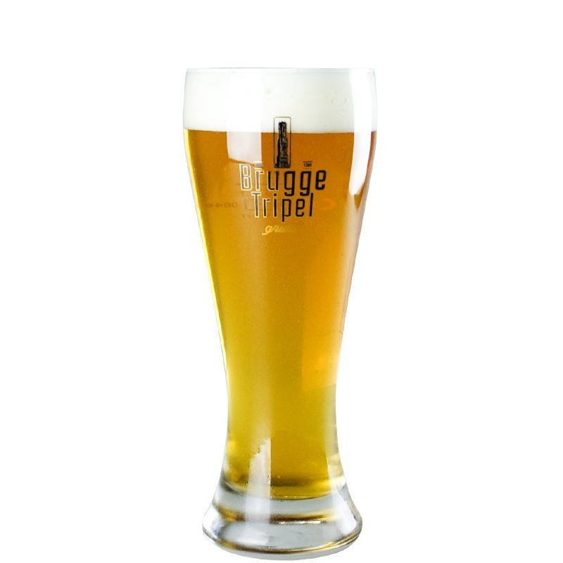 Verre à bière Brugse Triple 33 cl, Brasserie de Halve Maan Verre à bière Brugse Triple 33 cl, Brasserie de Halve Maan