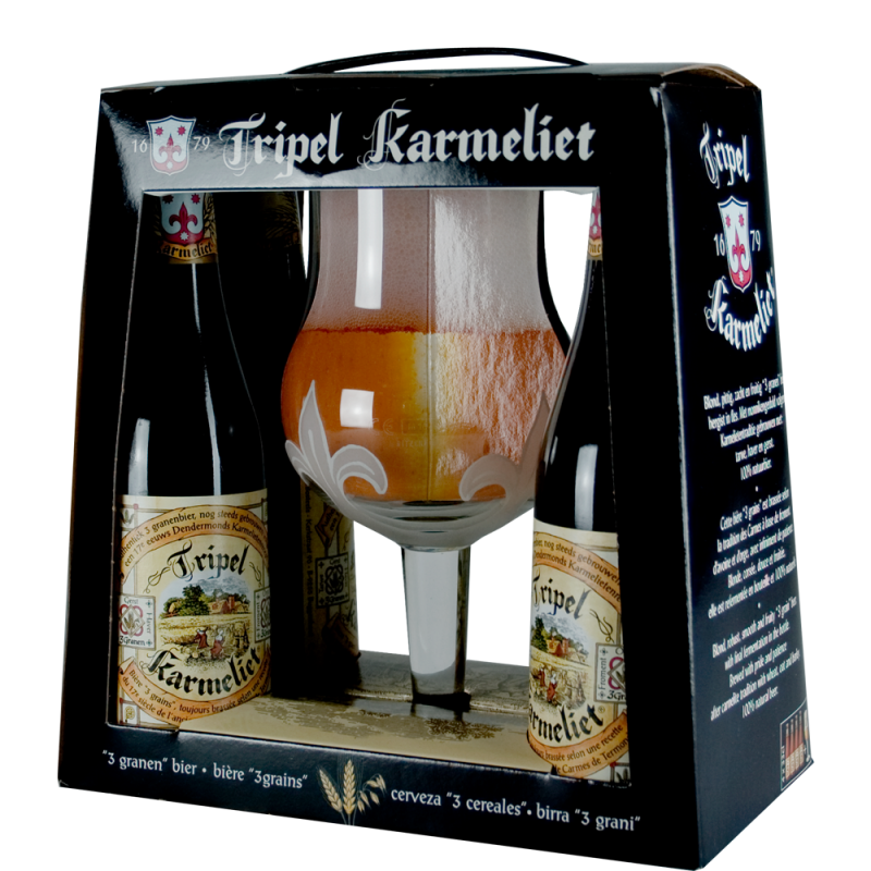 Coffret Karméliet Triple 4 btes + 1 verre - Bière Belge