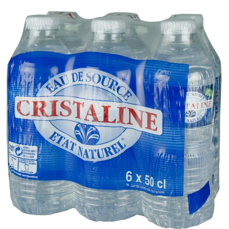 CRISTALINE Bouteille plastique d'eau de 50 cl