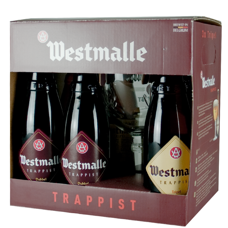 Coffret Westmalle 6X33 cl + 1 Verre Coffret Westmalle 6X33 cl + 1 Verre