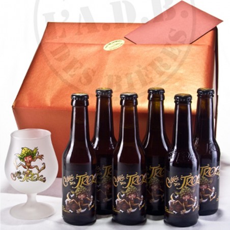Beer-Box Cuvée des Trolls. Cadeau prêt à offrir. Bière de saveur de la Brasserie Dubuisson