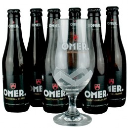 Lot de 6 bouteilles de bière Omer + 1 verre. Bière de la Brasserie Bockor. Bière de saveur