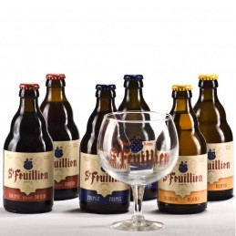 Lot de 6 bouteilles de bière SAint Feuillien