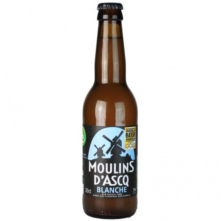 Moulins d'Acq Blanche 33 cl 5° - Bière du Nord bio