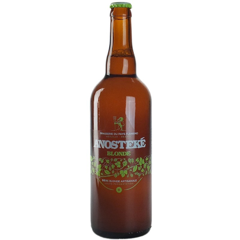 Anosteke blonde 75 cl 8° - Bière Francaise Anosteke blonde 75 cl 8° - Bière Francaise